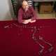 Virginia Tech paleontologist Sterling Nesbitt showing the Suskityrannus hazelae fossil he discovered in 1998 when he was just 16 years old.